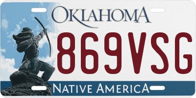 OK license plate 869VSG