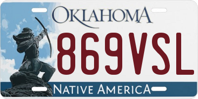 OK license plate 869VSL