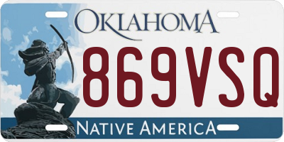 OK license plate 869VSQ
