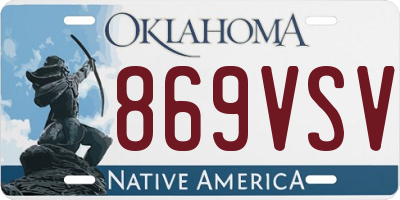 OK license plate 869VSV