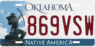 OK license plate 869VSW