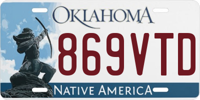 OK license plate 869VTD