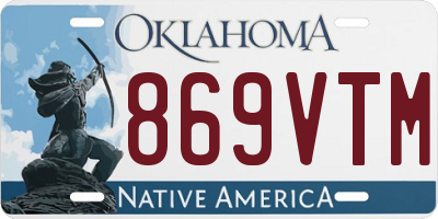 OK license plate 869VTM