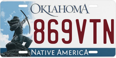 OK license plate 869VTN