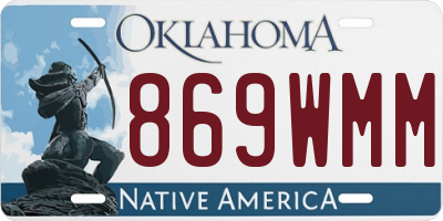 OK license plate 869WMM