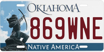 OK license plate 869WNE