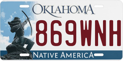 OK license plate 869WNH