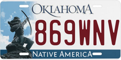 OK license plate 869WNV
