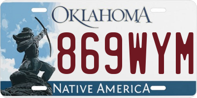 OK license plate 869WYM