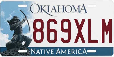 OK license plate 869XLM