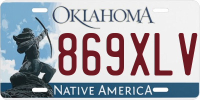 OK license plate 869XLV