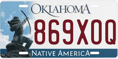 OK license plate 869XOQ