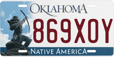 OK license plate 869XOY