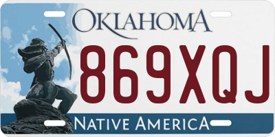OK license plate 869XQJ