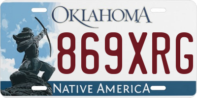 OK license plate 869XRG