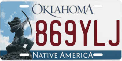 OK license plate 869YLJ