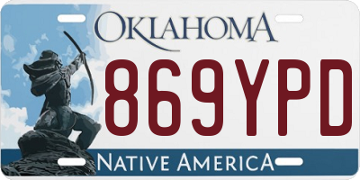 OK license plate 869YPD