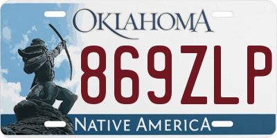 OK license plate 869ZLP