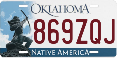 OK license plate 869ZQJ