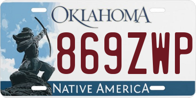 OK license plate 869ZWP
