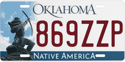 OK license plate 869ZZP