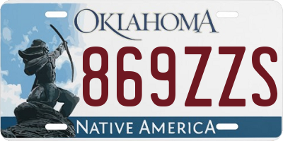 OK license plate 869ZZS