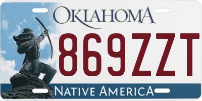 OK license plate 869ZZT