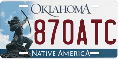 OK license plate 870ATC