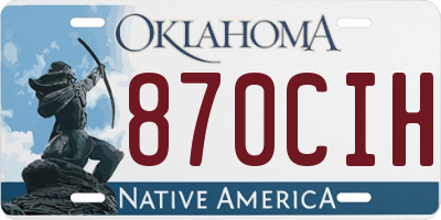 OK license plate 870CIH