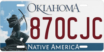OK license plate 870CJC