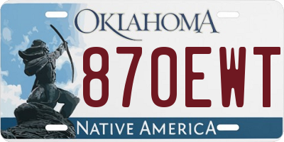 OK license plate 870EWT