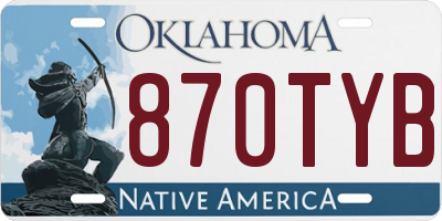 OK license plate 870TYB