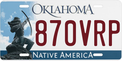 OK license plate 870VRP