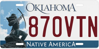OK license plate 870VTN