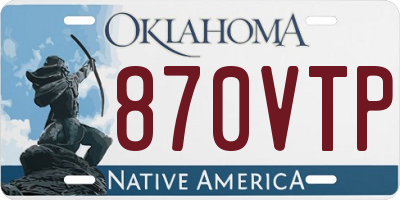 OK license plate 870VTP