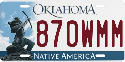 OK license plate 870WMM