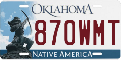 OK license plate 870WMT