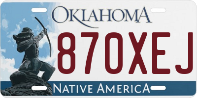 OK license plate 870XEJ