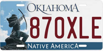 OK license plate 870XLE