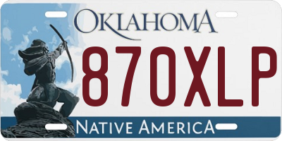 OK license plate 870XLP