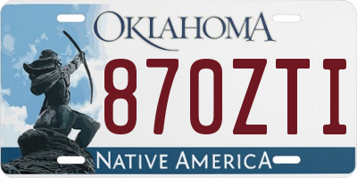 OK license plate 870ZTI