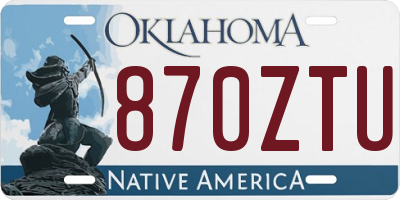 OK license plate 870ZTU