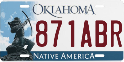 OK license plate 871ABR
