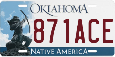 OK license plate 871ACE
