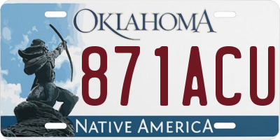 OK license plate 871ACU