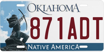 OK license plate 871ADT