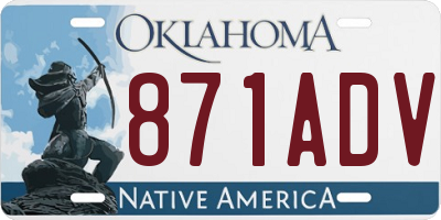 OK license plate 871ADV