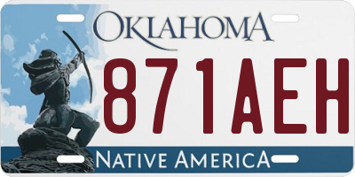 OK license plate 871AEH