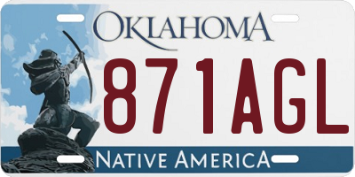 OK license plate 871AGL
