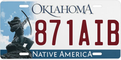 OK license plate 871AIB